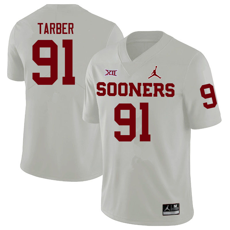 Oklahoma Sooners #91 Alton Tarber College Football Jerseys Sale-White